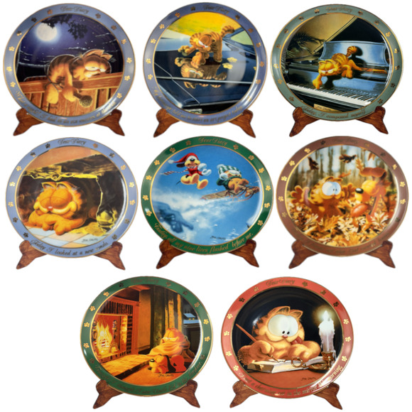 Danbury Mint Other - Set of 8 Garfield Collector Plates Dear Diary Series Jim Davis Lot Danbury Mint